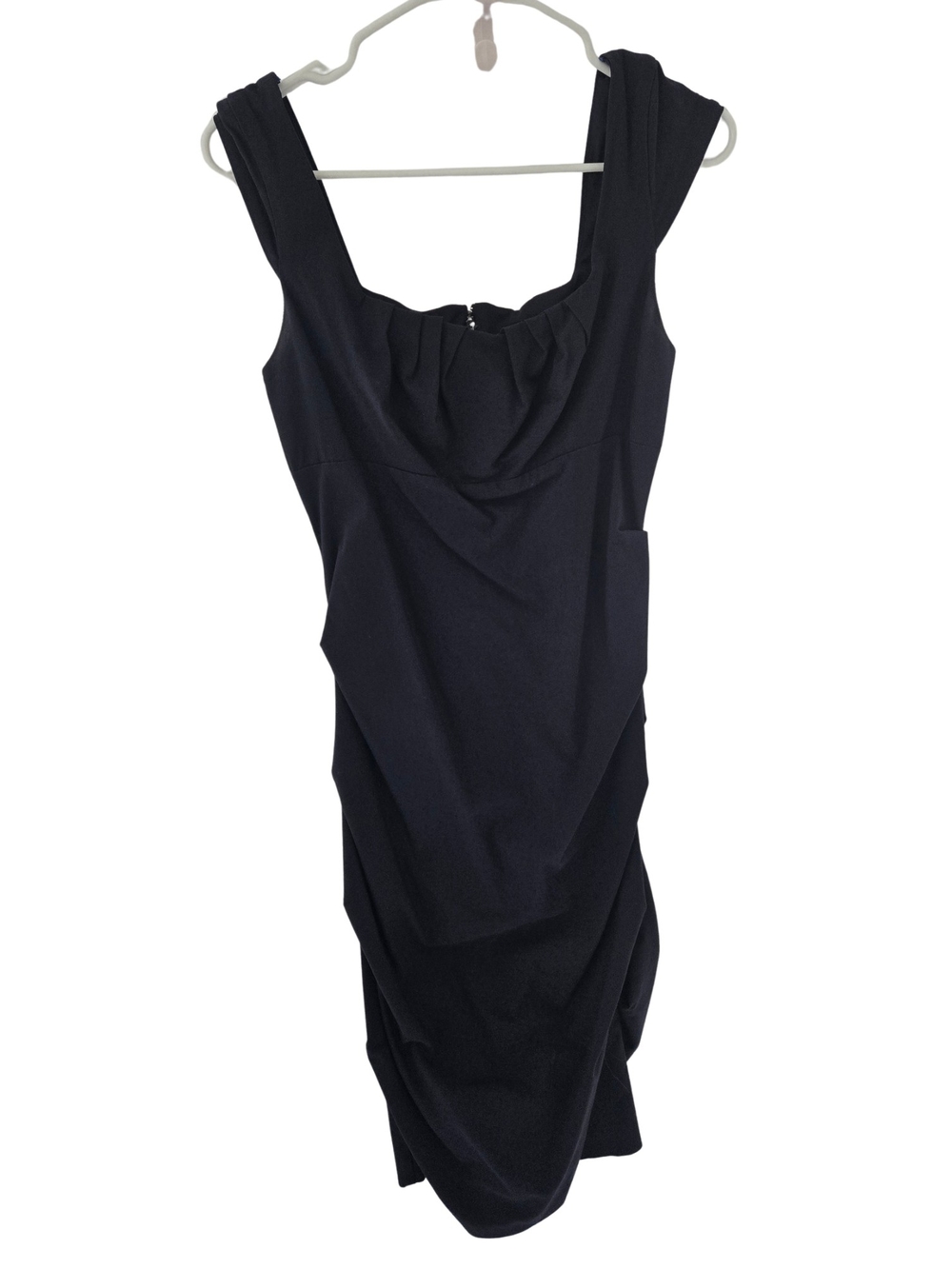 Le Chateau Navy Blue  Draped Midi Dress